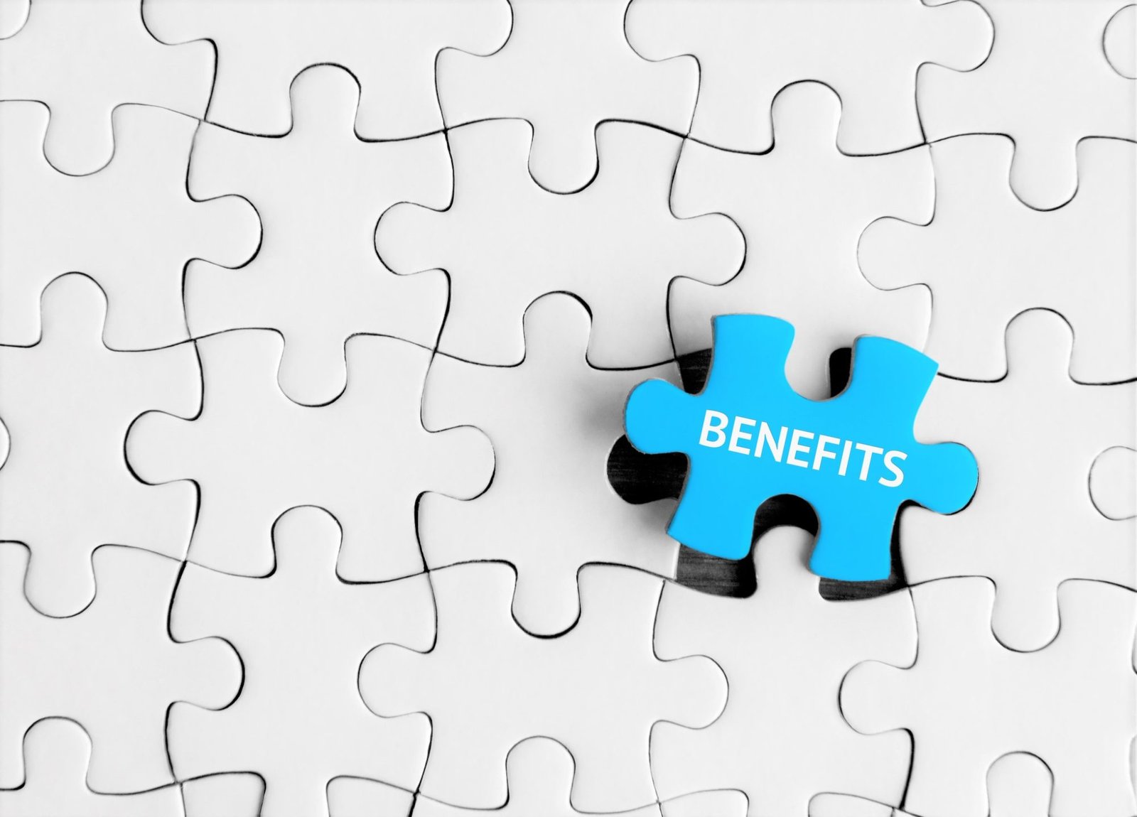 Puzzle pieces with word ‘Benefits’