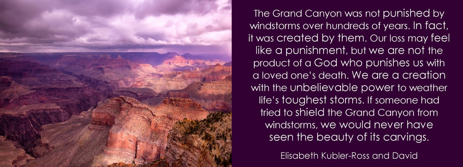 The Grand Canyon was not punished by...
