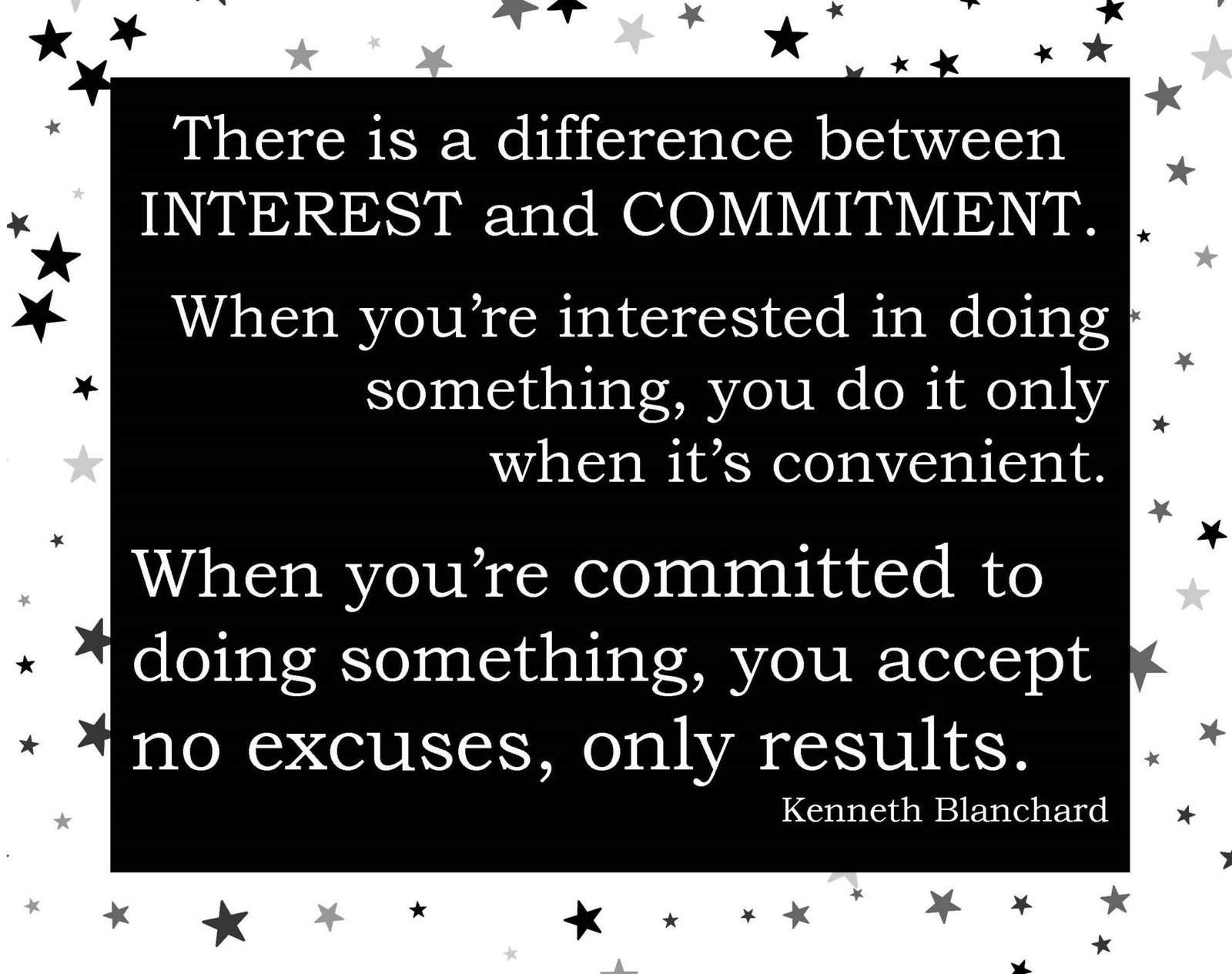 There is a difference between Interest and Commitment