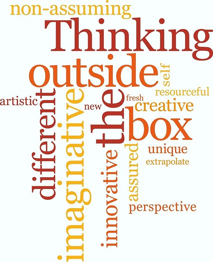 Thinking outside the box word cloud opt